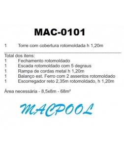 PLAYGROUND DE MADEIRA PLÁSTICA - MAC-0101