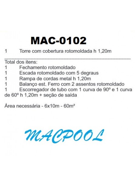 PLAYGROUND DE MADEIRA PLÁSTICA - MAC-0102