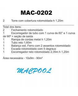 PLAYGROUND DE MADEIRA PLÁSTICA - MAC-0202