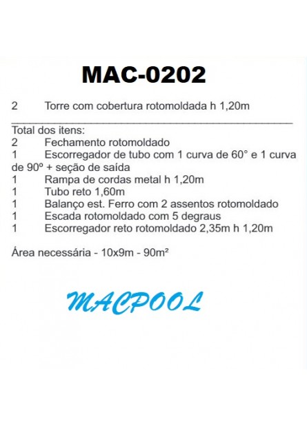 PLAYGROUND DE MADEIRA PLÁSTICA - MAC-0202
