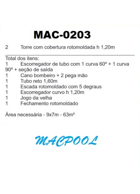 PLAYGROUND DE MADEIRA PLÁSTICA - MAC-0203