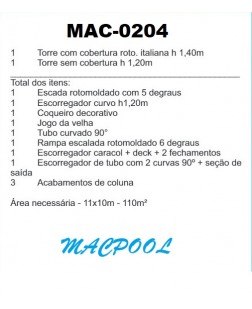PLAYGROUND DE MADEIRA PLÁSTICA - MAC-0204