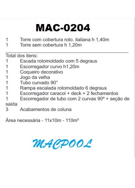 PLAYGROUND DE MADEIRA PLÁSTICA - MAC-0204