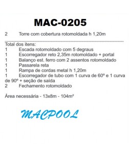 PLAYGROUND DE MADEIRA PLÁSTICA - MAC-0205
