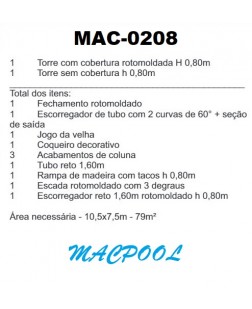 PLAYGROUND DE MADEIRA PLÁSTICA - MAC-0208 - ATÉ 4 ANOS
