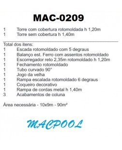 PLAYGROUND DE MADEIRA PLÁSTICA - MAC-0209