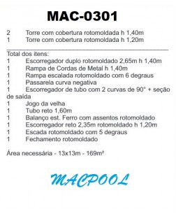 PLAYGROUND DE MADEIRA PLÁSTICA - MAC-0301