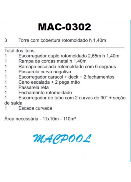PLAYGROUND DE MADEIRA PLÁSTICA - MAC-0302