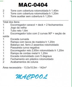 PLAYGROUND DE MADEIRA PLÁSTICA - MAC-0404